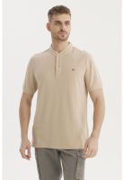 Polera Hombre Cuello Polo Beige