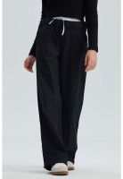 Pantalón Niña Parachute Con Pretina Falsa Negro