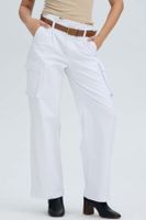 Pantalón Mujer Pretina Alta Con Cinturón Blanco