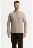 Polera Hombre Pique Básica Beige - ll