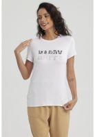 Polera Mujer Estampado Blanco