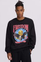 Polerón Hombre Central Print Negro