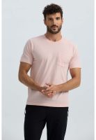 Polera Hombre Básica Con Bolsillo Rosado