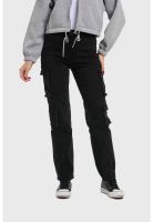 Jeans Mujer Denim Calce Recto Negro