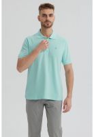 Polera Hombre Piqué Básica Lisa Verde Claro