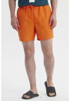 Short de Baño Hombre Liso Naranjo