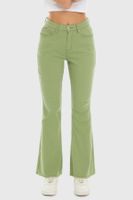 Jeans Mujer Flare Monse Verde