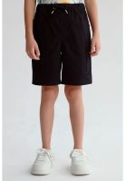 Bermuda Niño Bolsillo Negro