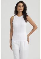 Polera Mujer Rib Lisa Blanco - ll