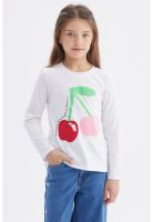 Polera Niña Toddler Print Blanco