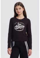 Polera Niña Teen Tachas Negro