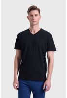 Polera Hombre Cuello V Básica Negro - ll