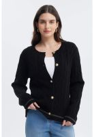 Sweater Mujer Slim Cuello Redondo Negro