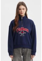 Polerón Mujer Medio Zipper Azul