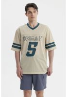 Polera Hombre Oversize Beige- lll