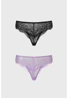 Calzón Mujer Bipack Bikini Encaje Lila - ll