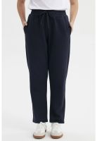 Pantalón Buzo Mujer Calce Recto Slim Azul Marino