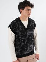 Chaleco Sin Mangas Tejido Estampado