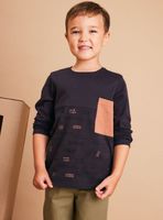 Polera Color Block Bolsillo