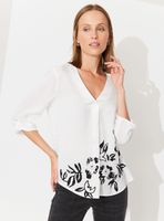 Blusa Satinada y Cuello Cruzado