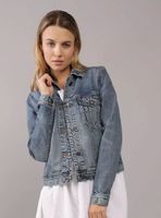 Chaqueta AE Denim Clásica Botón y Bolsillo