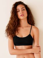 Sostén Top Liso Algodón Negro
