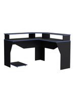 Escritorio Gamer en L Guma Wengue Canto Azul