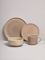 Set Vajilla 24 Piezas Beige Cerámica