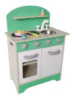 Centro de Juegos Cocina de Madera Verde + Accesorios