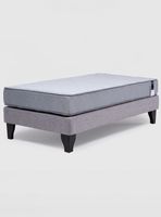 Cama Europea Feel 1.5 Plaza Tela Gris
