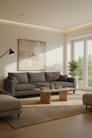 Sofá 3 Cuerpos Petra Gris Oscuro Tela – Confort y Estilo para tu Hogar