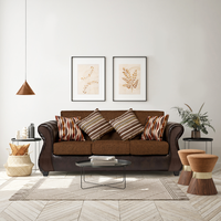 Sofá Verona 3C Tela Café