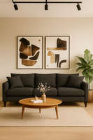 Sofá 3 Cuerpos Pipa Gris Oscuro Tela – Confort y Estilo para tu Hogar