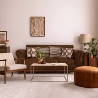 Sofá Roma 3C Tela Café