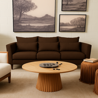 Sofá 3 Cuerpos Palais Café Tela – Confort y Estilo para tu Hogar