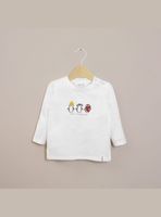 Polera Infant Niño Blanca Pinguinos