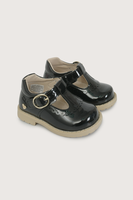 Reina primeros pasos negra charol de niña