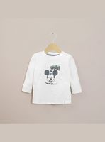 Polera Manga Larga Infant Niño Blanca Disney