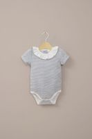 Body rayas blanco de bebé niña