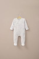 Osito gris con apertura en la espalda de bebé niño