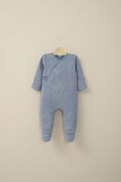 Osito azul con apertura en la espalda de bebé niño