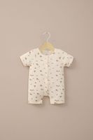 Bombacho waffle estampado blanco de bebé niña