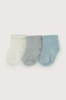Pack de 3 calcetines azules de bebe