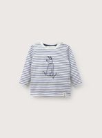 Polera Infant Niño Azul Lineas