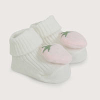 Calcetin sonajero rosado de bebe