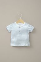 Polera manga corta blanca de bebé niño