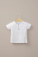 Polera manga corta blanca de niño