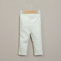 Calza de rib verde de niña