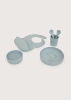 Set alimentación con diseño laser azul