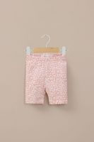 Calza biker rosada estampada de niña